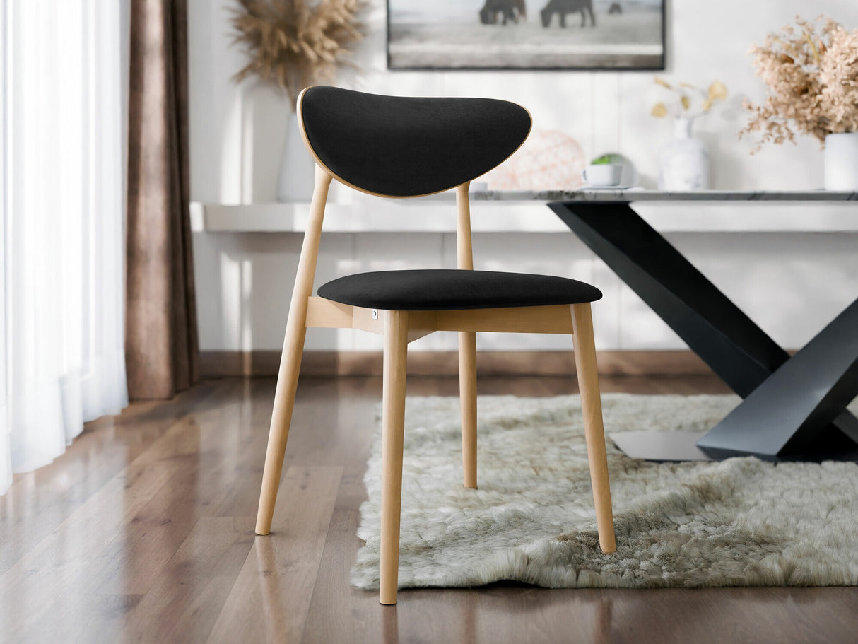 Szék Krzesło tapicerowane KT65/C, Kárpit: Magic Velvet 2219, Fa színe: Bükkfa