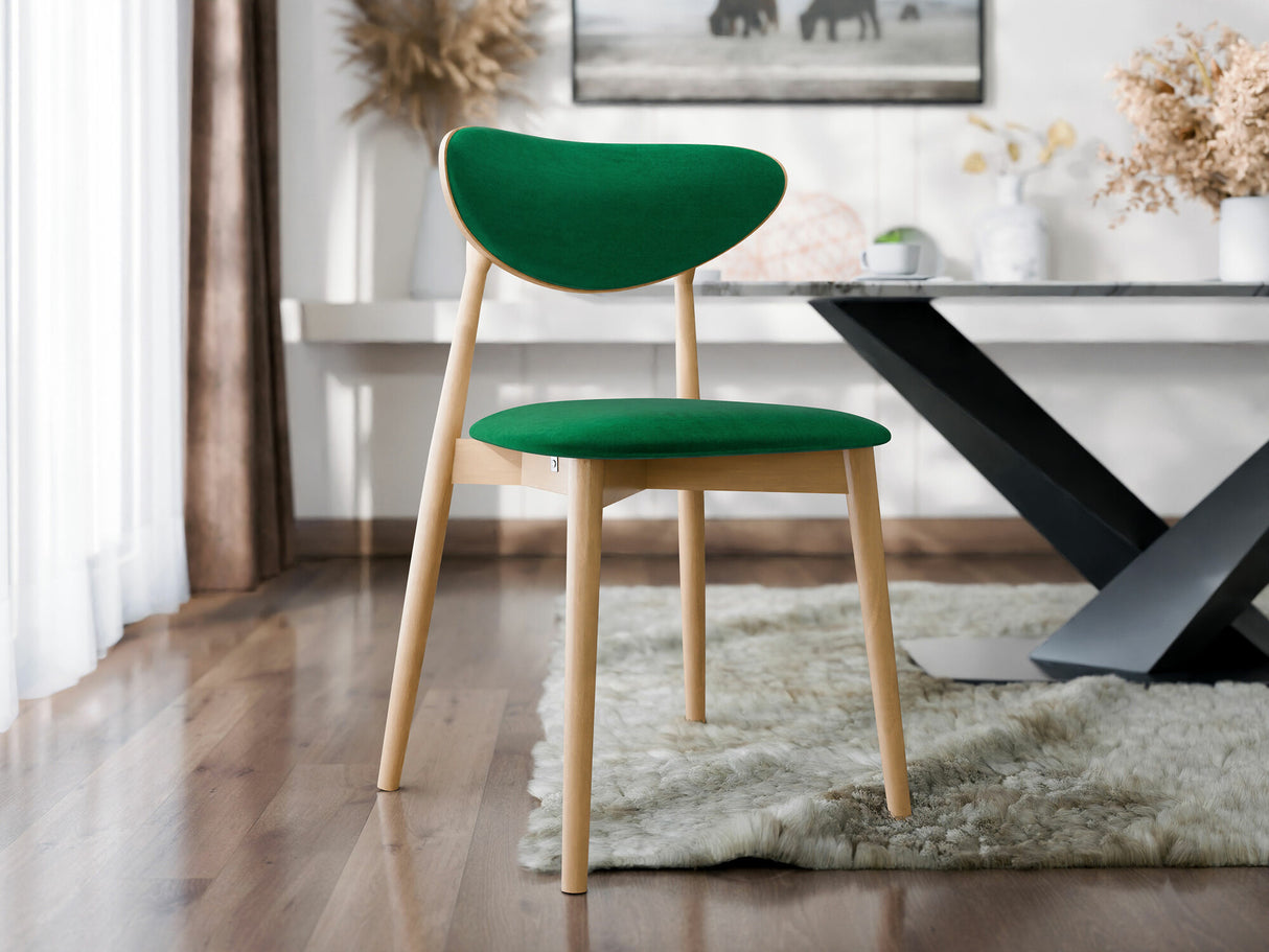 Szék Krzesło tapicerowane KT65/C, Kárpit: Magic Velvet 2225, Fa színe: Bükkfa