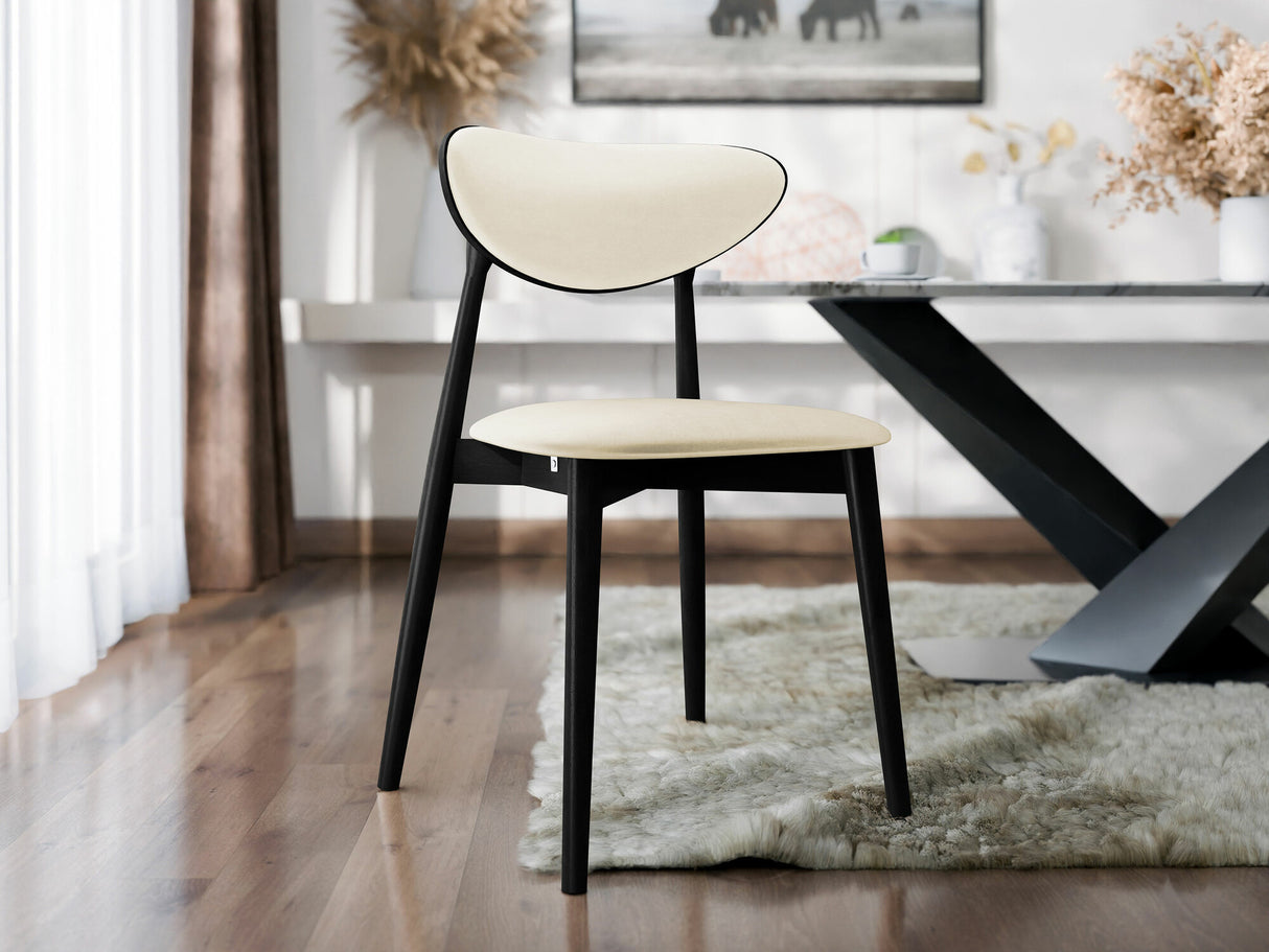 Szék Krzesło tapicerowane KT65/C, Kárpit: Magic Velvet 2250, Fa színe: Fekete