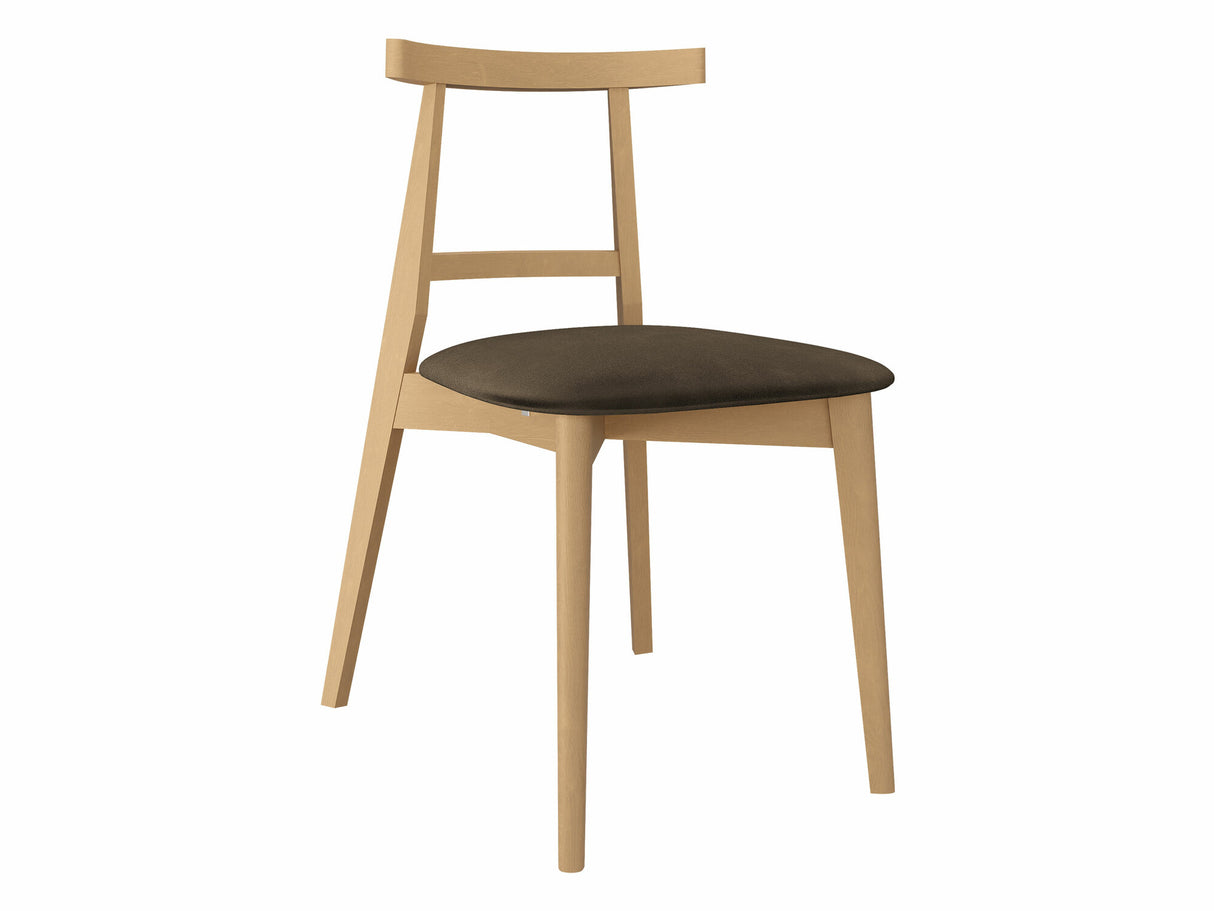 Szék Krzesło tapicerowane KT71, Kárpit: Magic Velvet 2205, Fa színe: Bükkfa