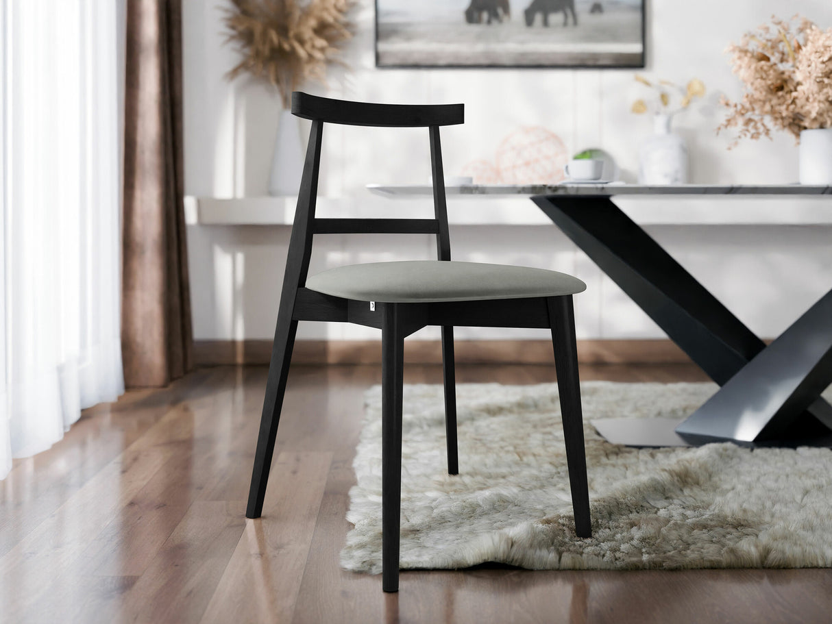 Szék Krzesło tapicerowane KT71, Kárpit: Magic Velvet 2217, Fa színe: Fekete