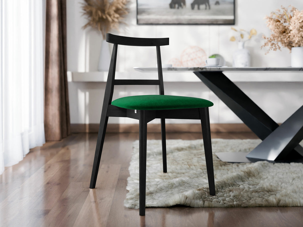 Szék Krzesło tapicerowane KT71, Kárpit: Magic Velvet 2225, Fa színe: Fekete