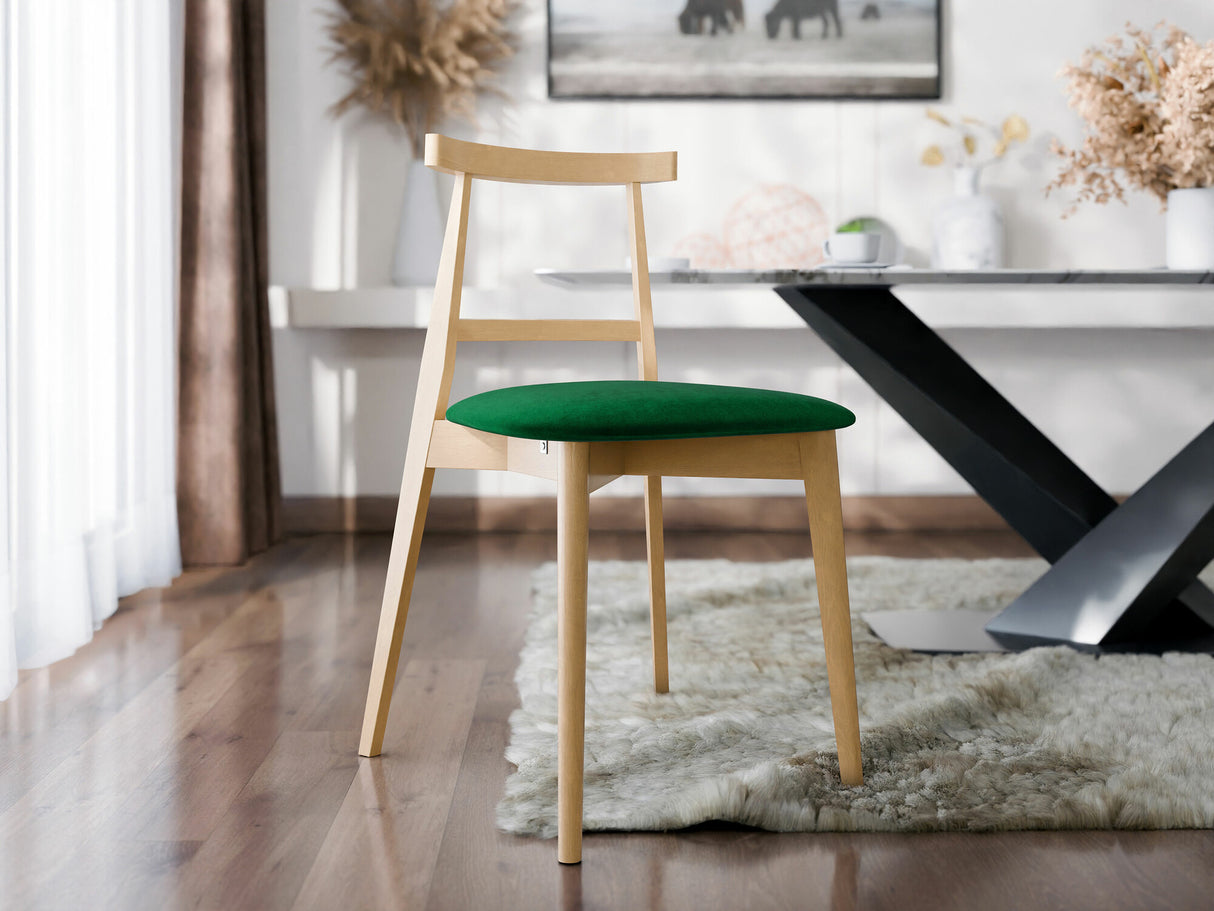 Szék Krzesło tapicerowane KT71, Kárpit: Magic Velvet 2225, Fa színe: Bükkfa