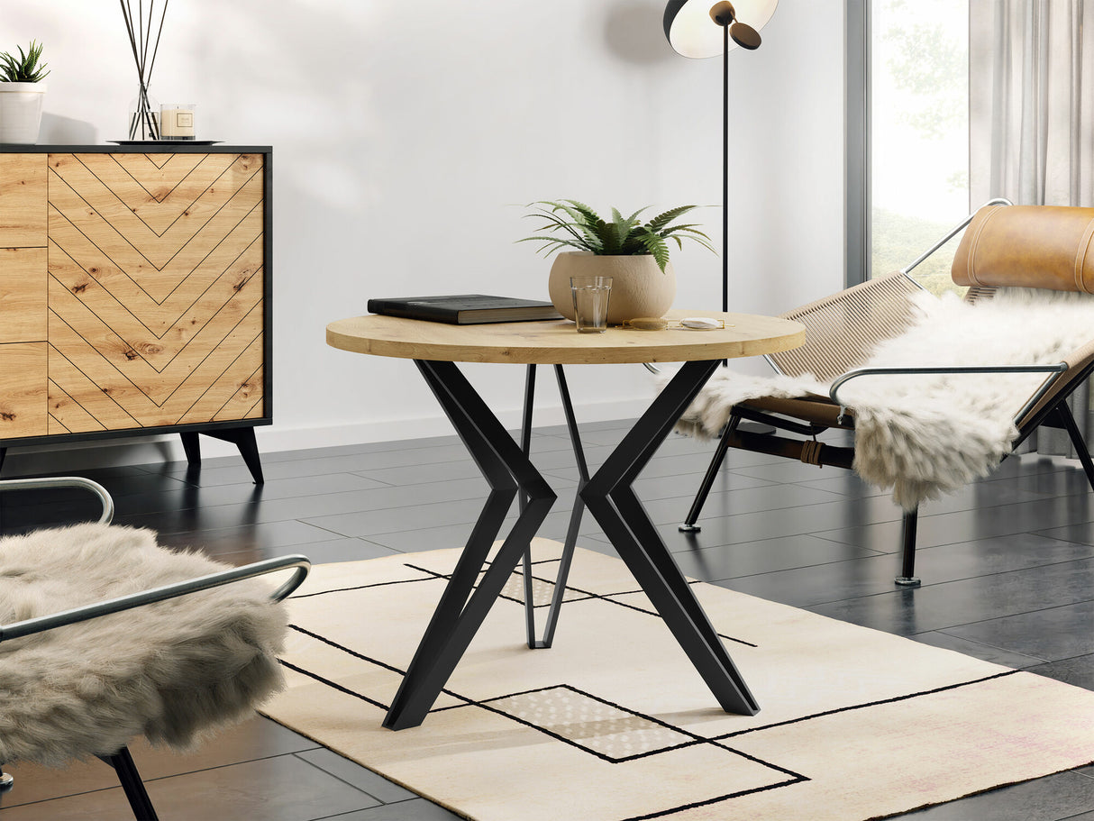 Dohányzóasztal Stolik kawowy STK M13, Szín: Artisan tölgy + Fekete