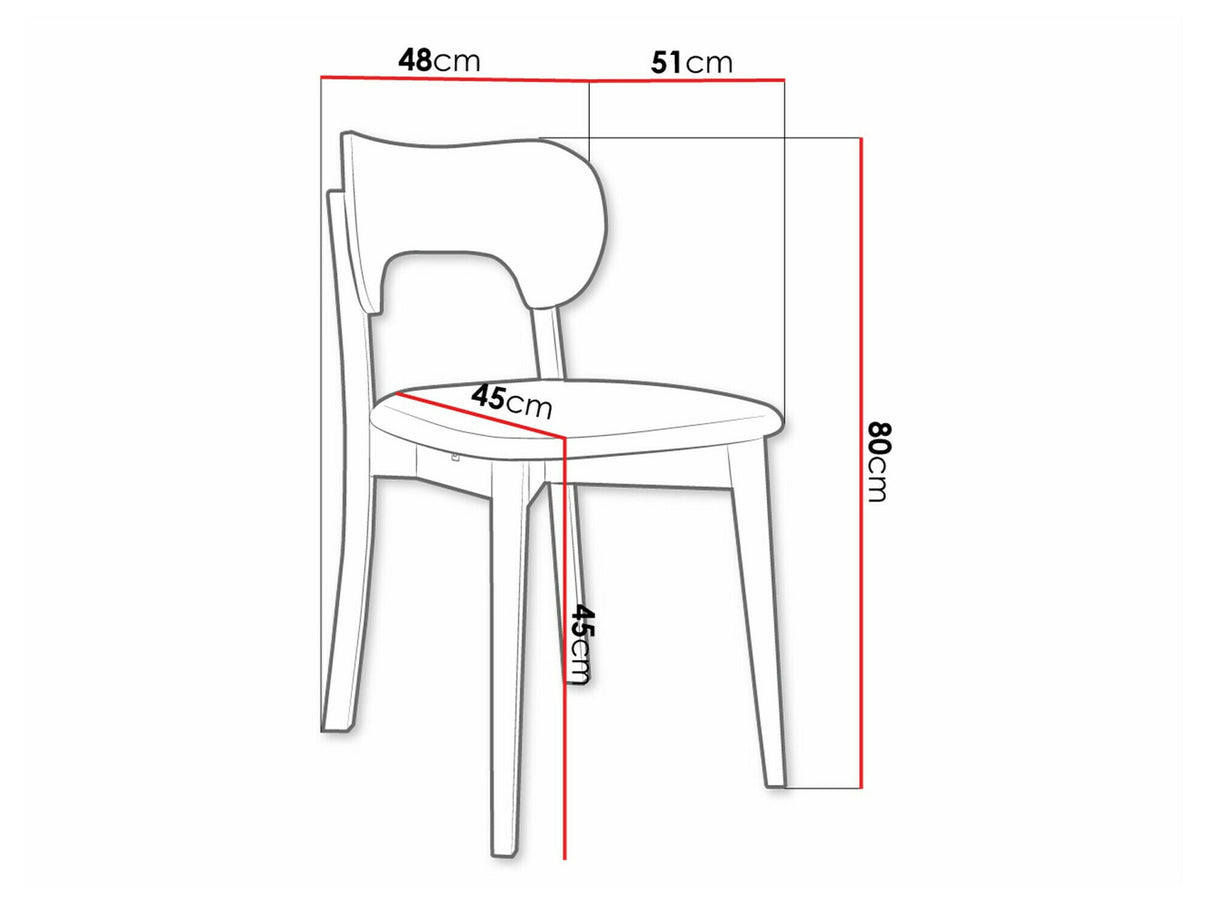 Szék Krzesło tapicerowane KT64, Kárpit: Magic Velvet 2217, Fa színe: Bükkfa