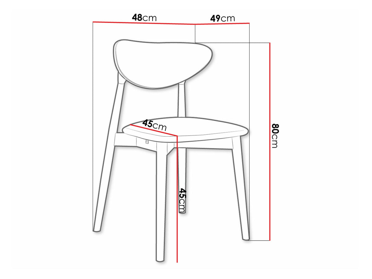 Szék Krzesło tapicerowane KT65/C, Kárpit: Magic Velvet 2205, Fa színe: Fekete