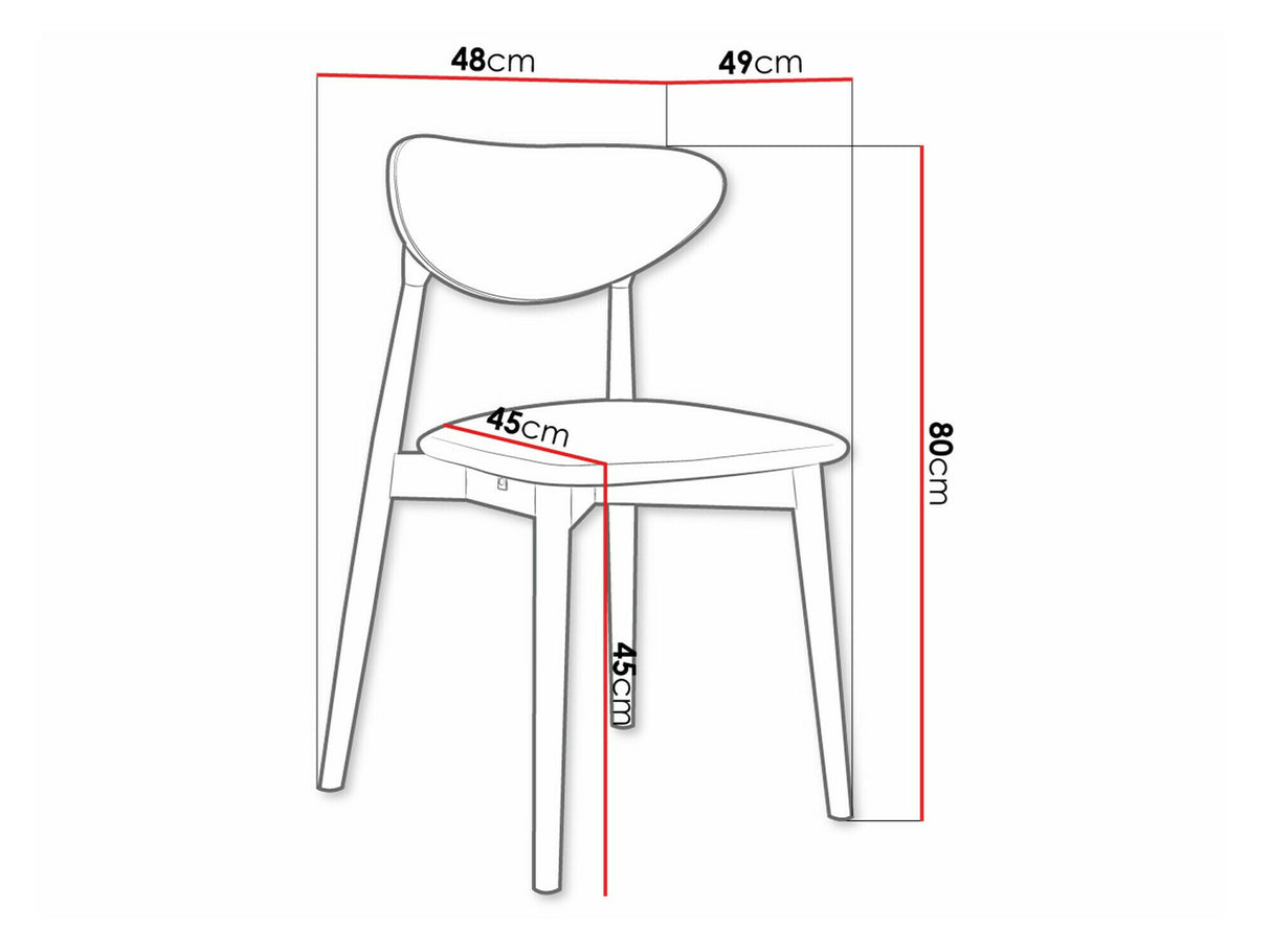 Szék Krzesło tapicerowane KT65/C, Kárpit: Magic Velvet 2216, Fa színe: Fekete