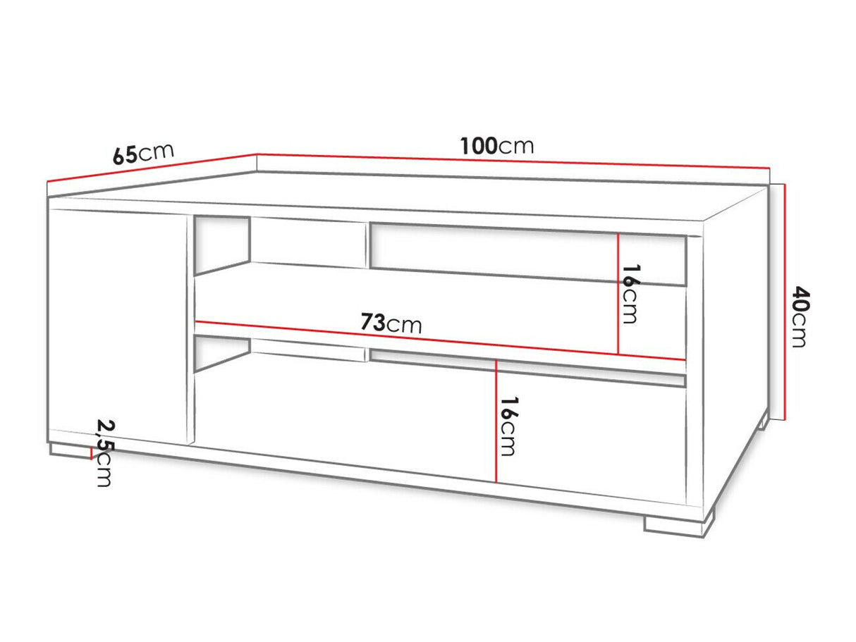 Dohányzóasztal Stolik kawowy GIMREN Biały