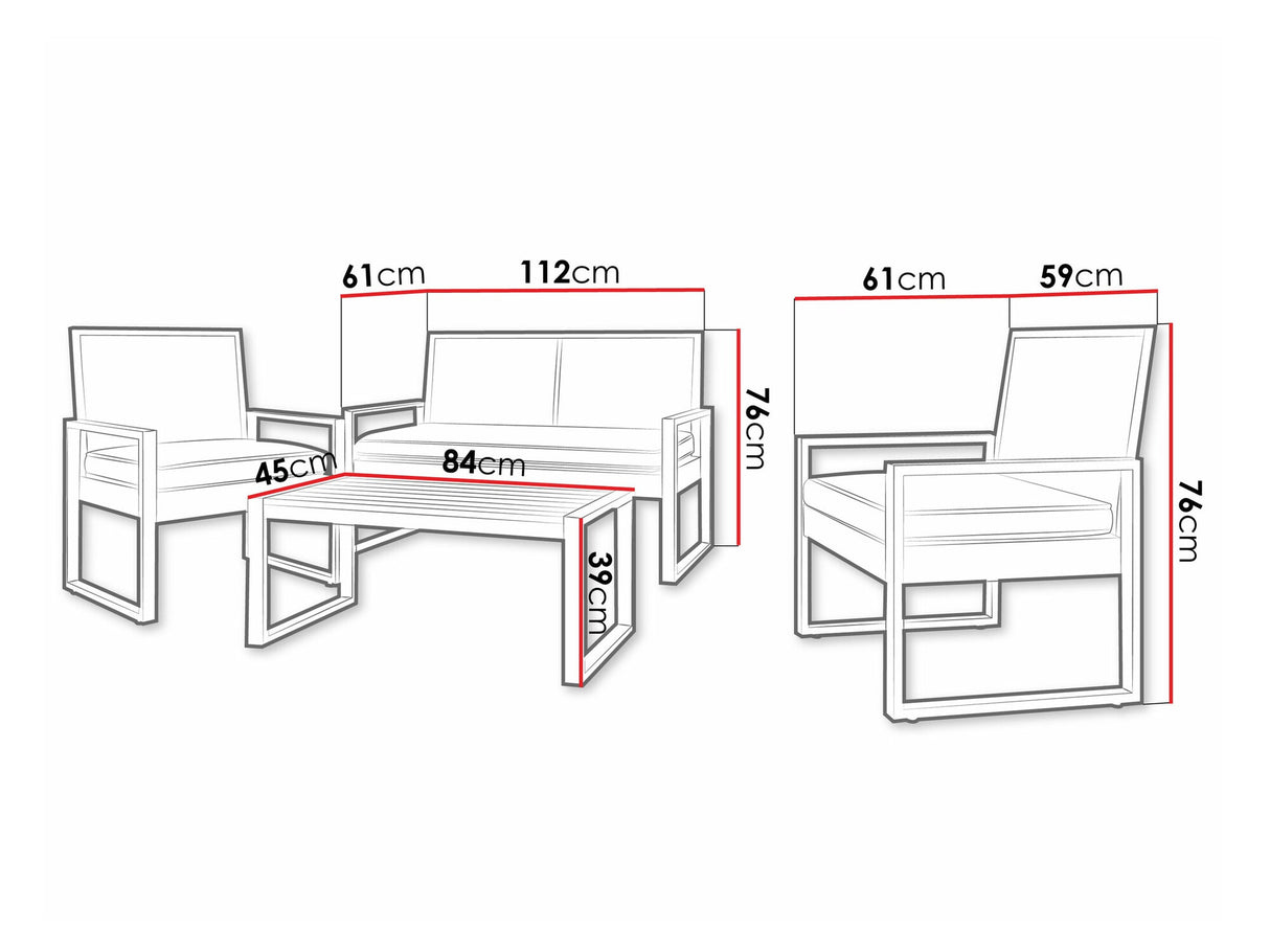 Kerti bútor Zestaw ogrodowy FRASTOK VN3000210 Rattan/Drewnem