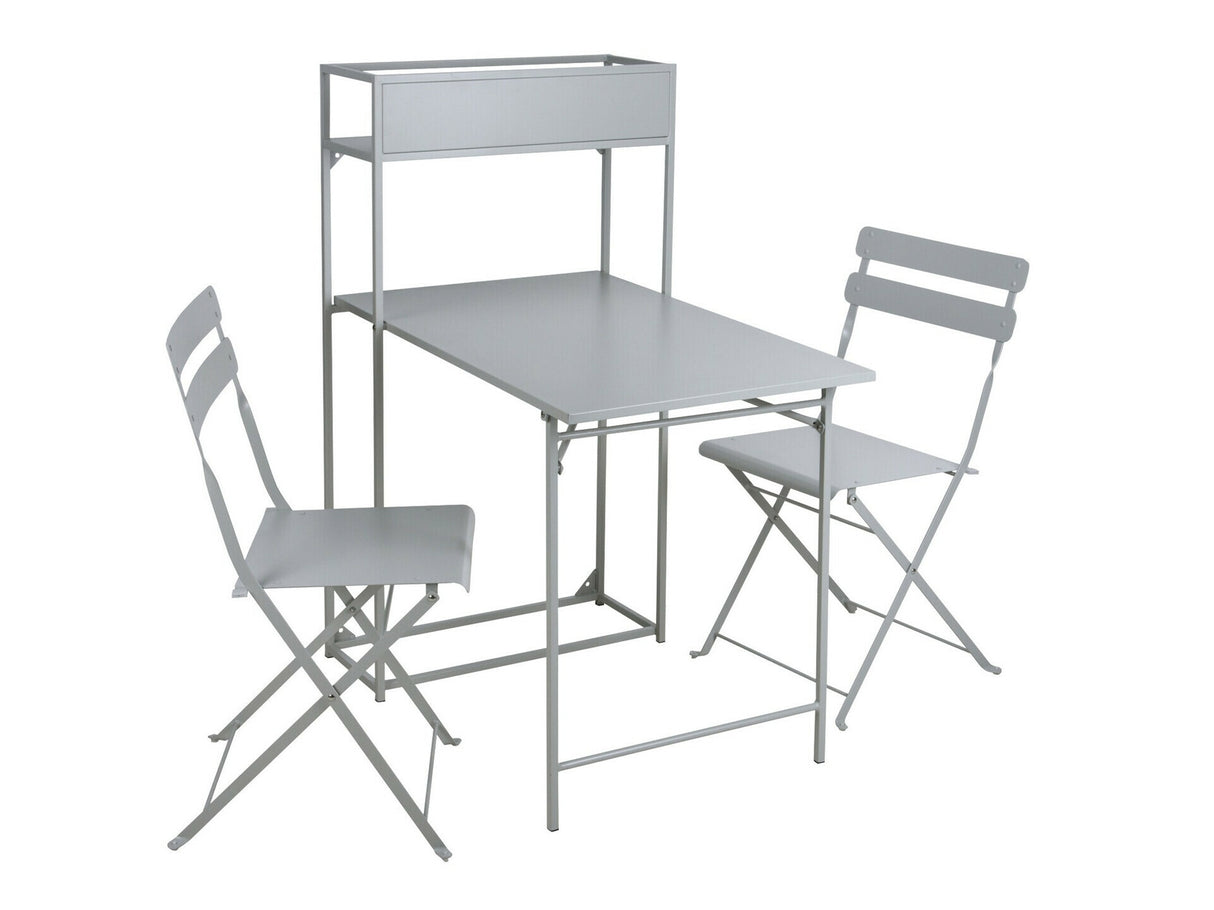 Erkély készlet Zestaw fémowy na balkon TOURRA, Szín: Szürke