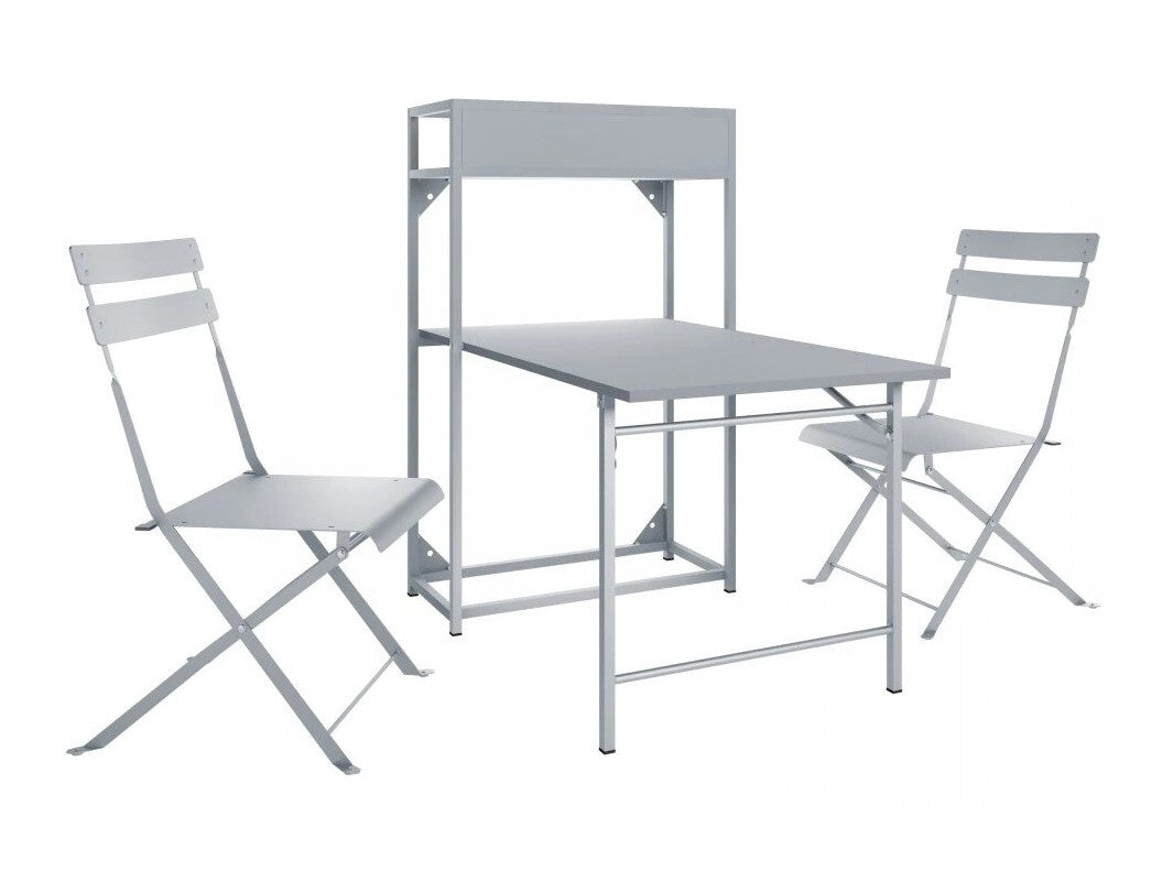 Erkély készlet Zestaw fémowy na balkon TOURRA, Szín: Szürke