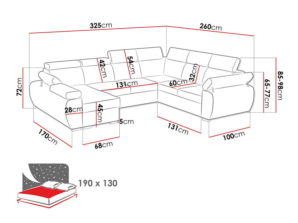 Sarokkanapé Narożnik BOSTON U, Szín: Aragon 03, Változatok: Jobbos