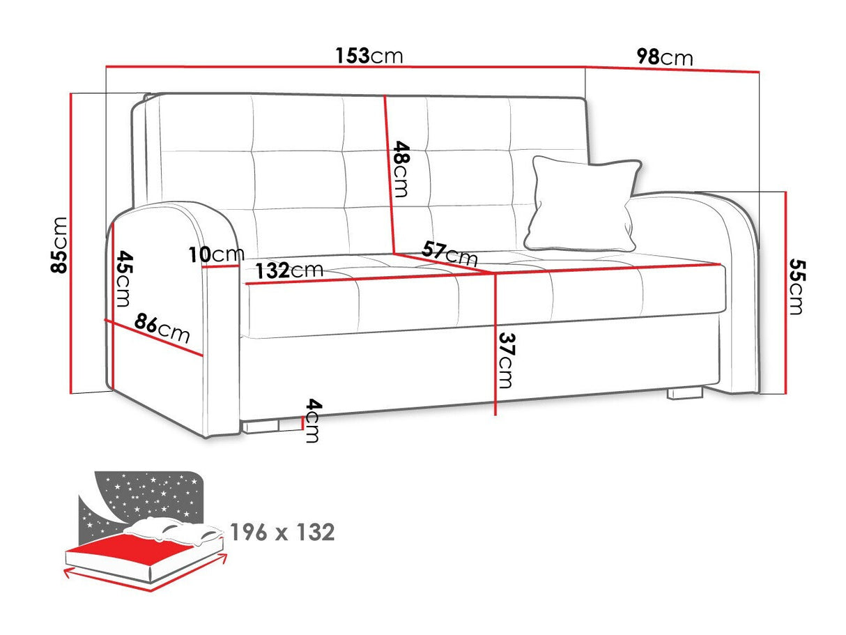 Kanapéágy Viva Arany III (Clivia Arany III), Szín: Aragon 03