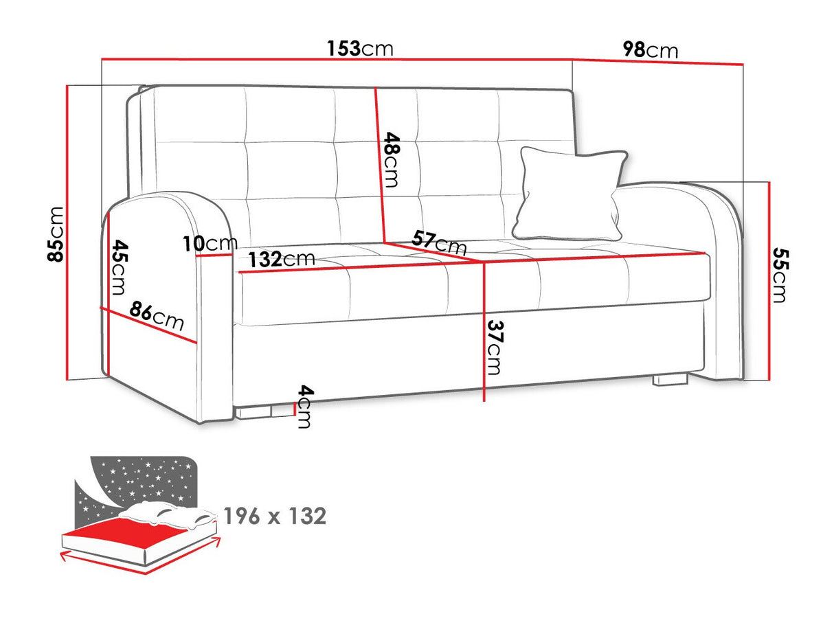 Kanapéágy Viva Arany III (Clivia Arany III), Szín: Aragon 14