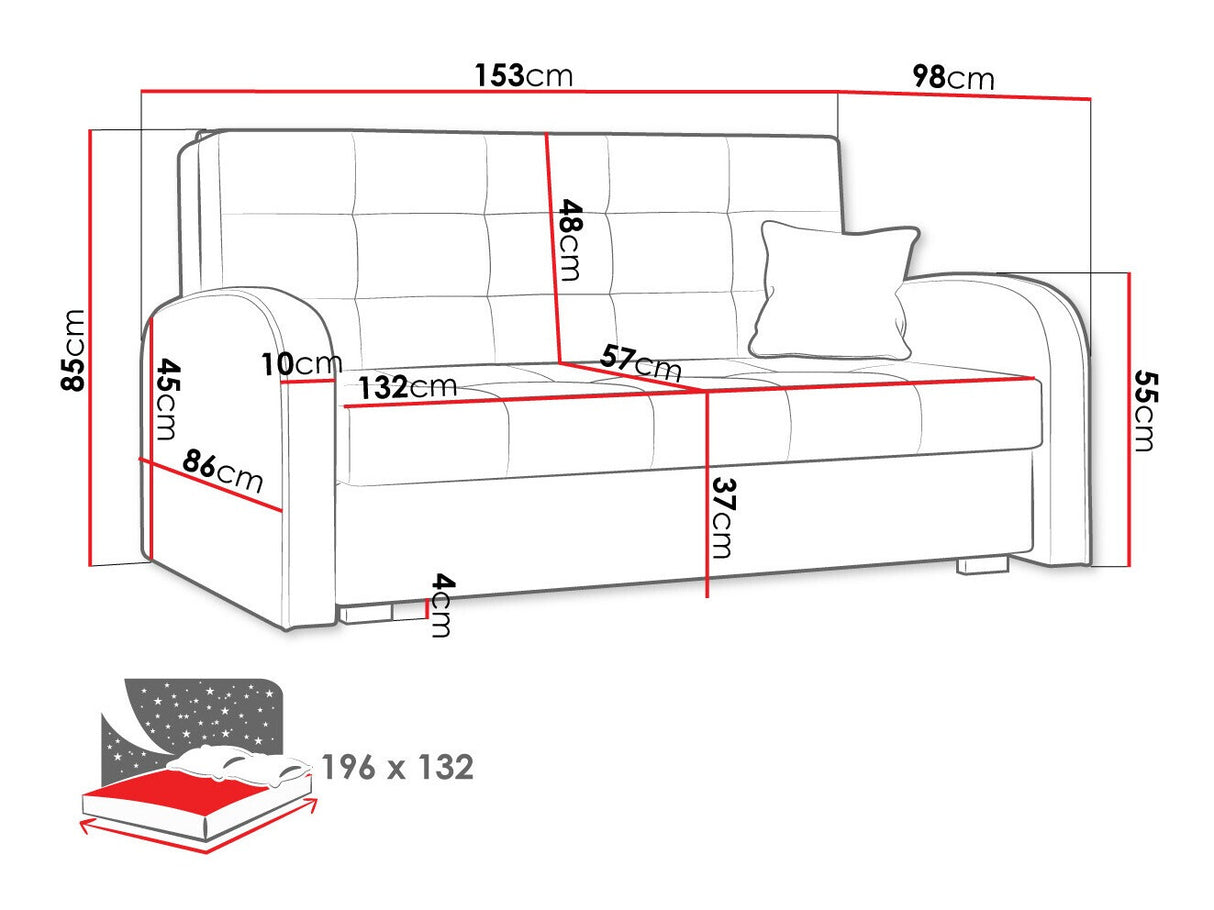 Kanapéágy Viva Arany III (Clivia Arany III), Szín: Aragon 20