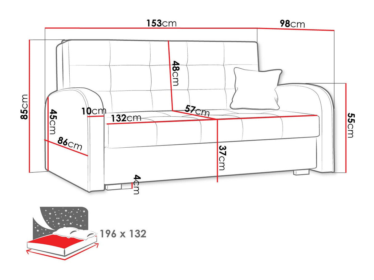 Kanapéágy Viva Arany III (Clivia Arany III), Szín: Aragon 90