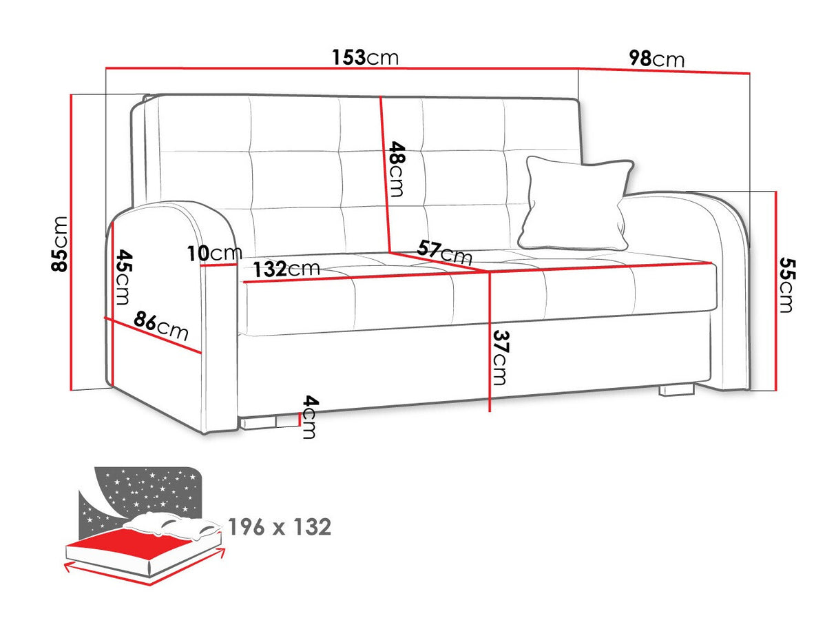 Kanapéágy Viva Arany III (Clivia Arany III), Szín: Aragon 93