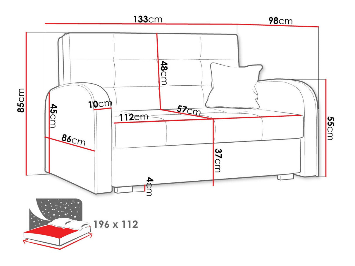 Kanapéágy Viva Arany II (Clivia Arany II), Szín: Aragon 03