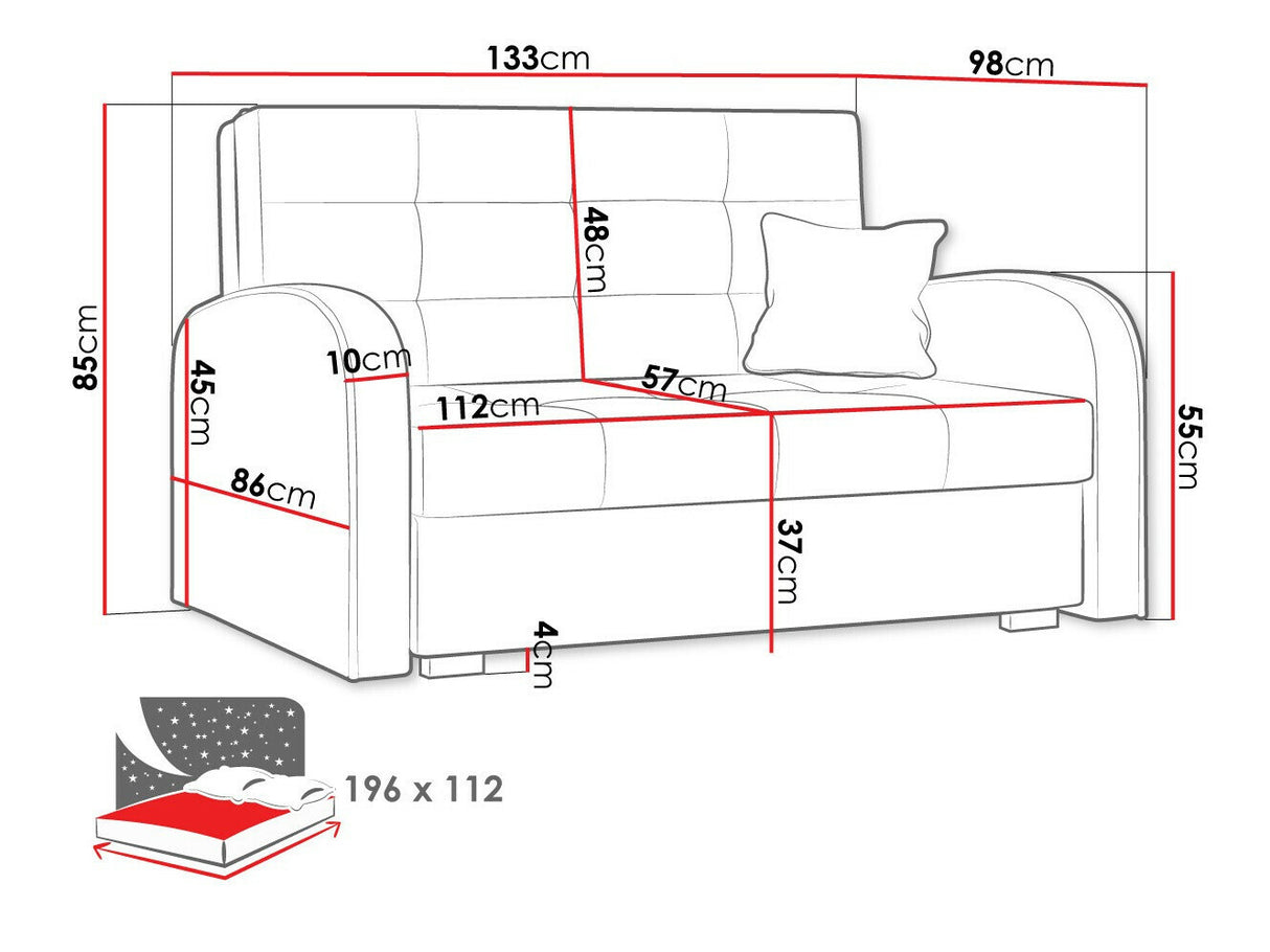 Kanapéágy Viva Arany II (Clivia Arany II), Szín: Aragon 14