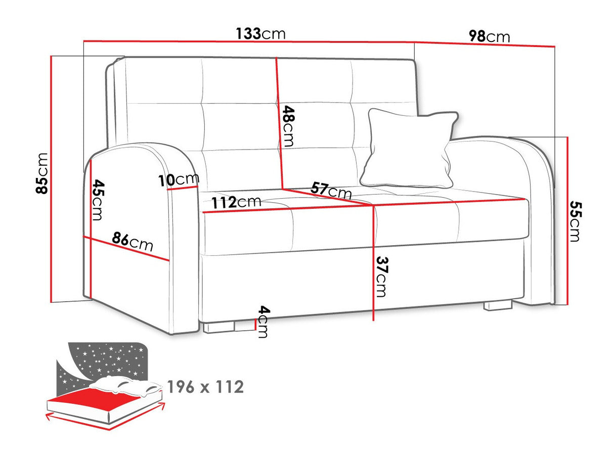 Kanapéágy Viva Arany II (Clivia Arany II), Szín: Aragon 90