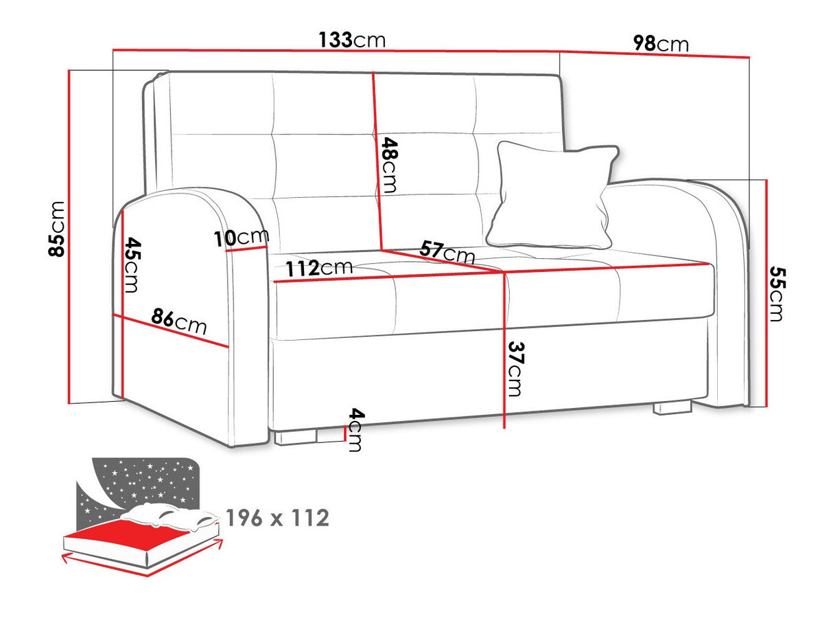 Kanapéágy Viva Arany II (Clivia Arany II), Szín: Aragon 93