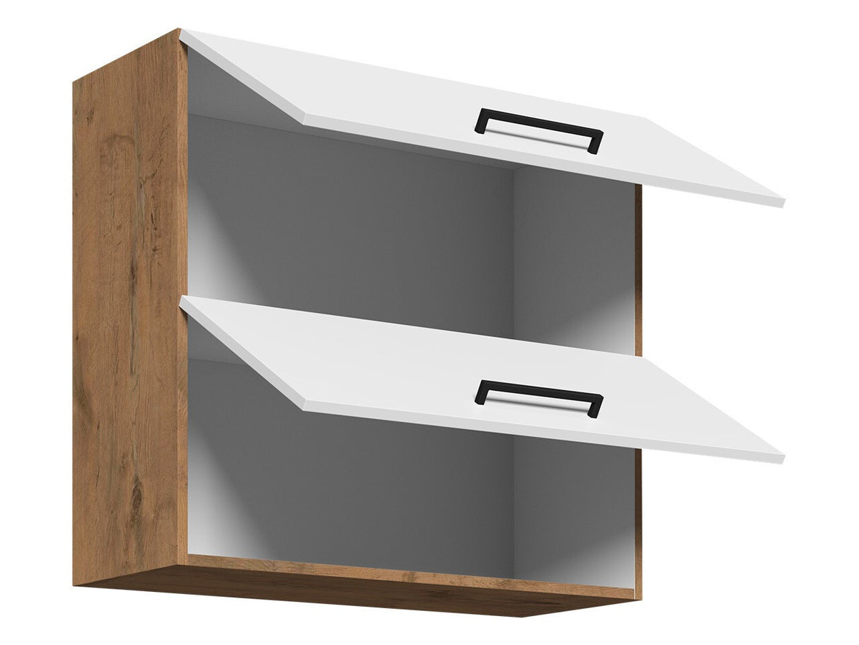 Moduláris fali szekrény Faline 80 GU-72 2F (Vigo), Szín: Lándzsa tölgy + Sötét erdő