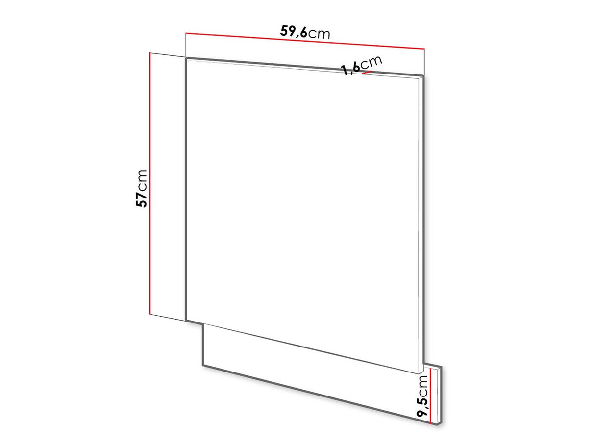 Mosogatógép ajtó Faline ZM 570 x 596 (Vigo), Szín: Lándzsa tölgy + Sötét erdő