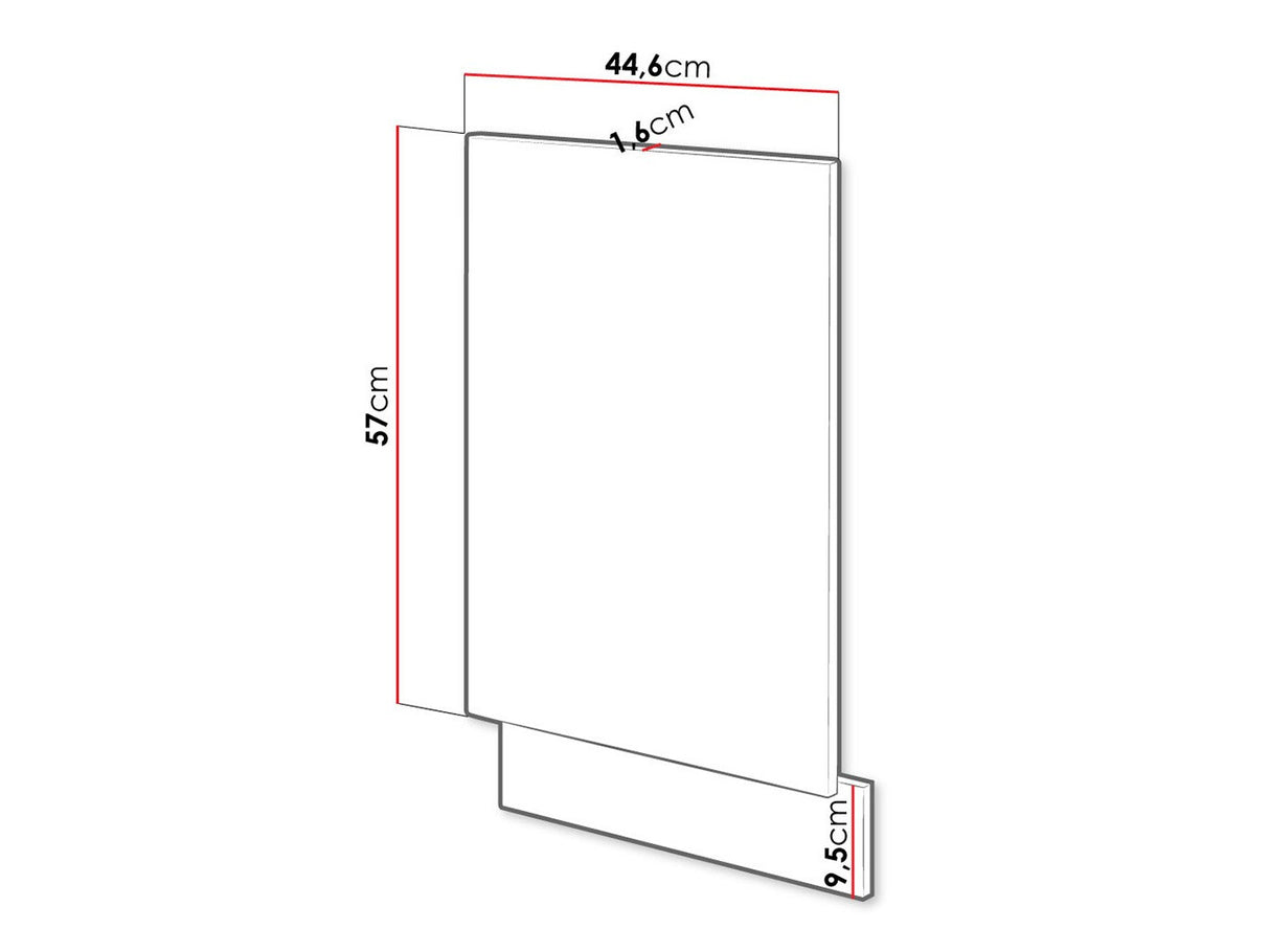 Mosogatógép ajtó Faline ZM 570 x 446 (Vigo), Szín: Lándzsa tölgy + matera