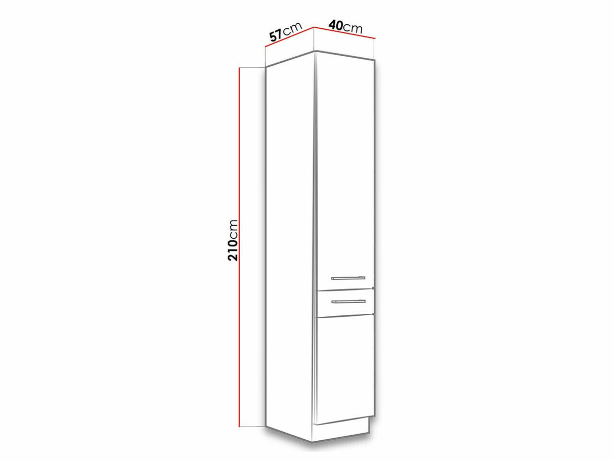 Moduláris szekrény ajtókkal Faline 40 DK-210 2F (Vigo), Szín: Lándzsa tölgy + Sötét erdő