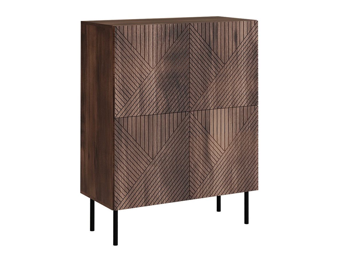 Szekrény Komoda ART DECO 4D Orzech Warmia/Orzech Warmia Lakierowany 5903211332364