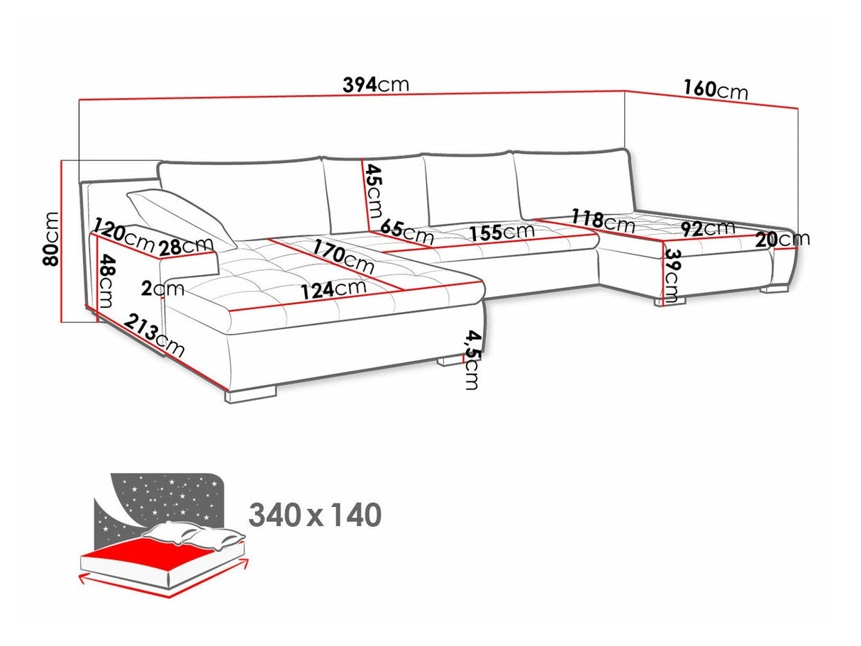 Sarokkanapé Caro (Caro), Szín: Uttario Velvet 2955 + Evo 25