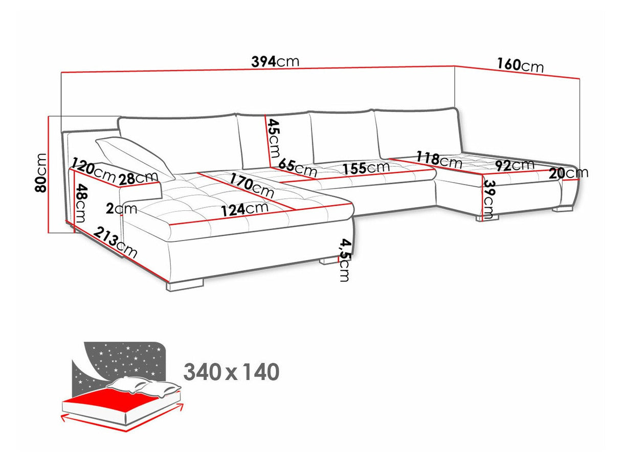 Sarokkanapé Caro (Caro), Szín: Kronos 05 + Uttario Velvet 2973