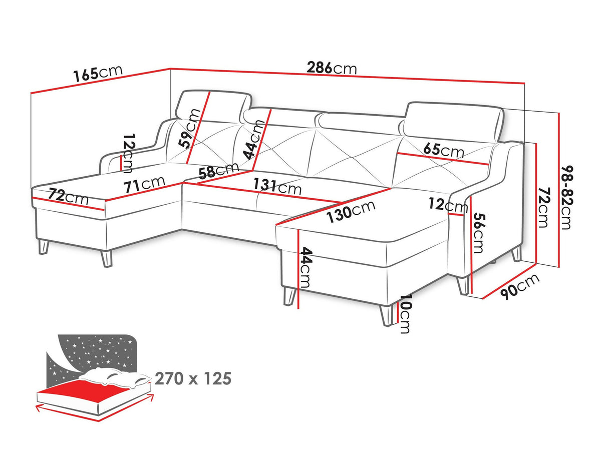 Sarokkanapé Narożnik MARBELLA U, Szín: Kronos 05