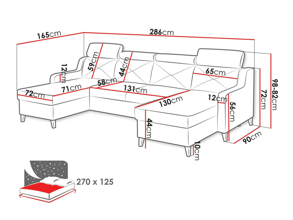 Sarokkanapé Narożnik MARBELLA U, Szín: Kronos 19