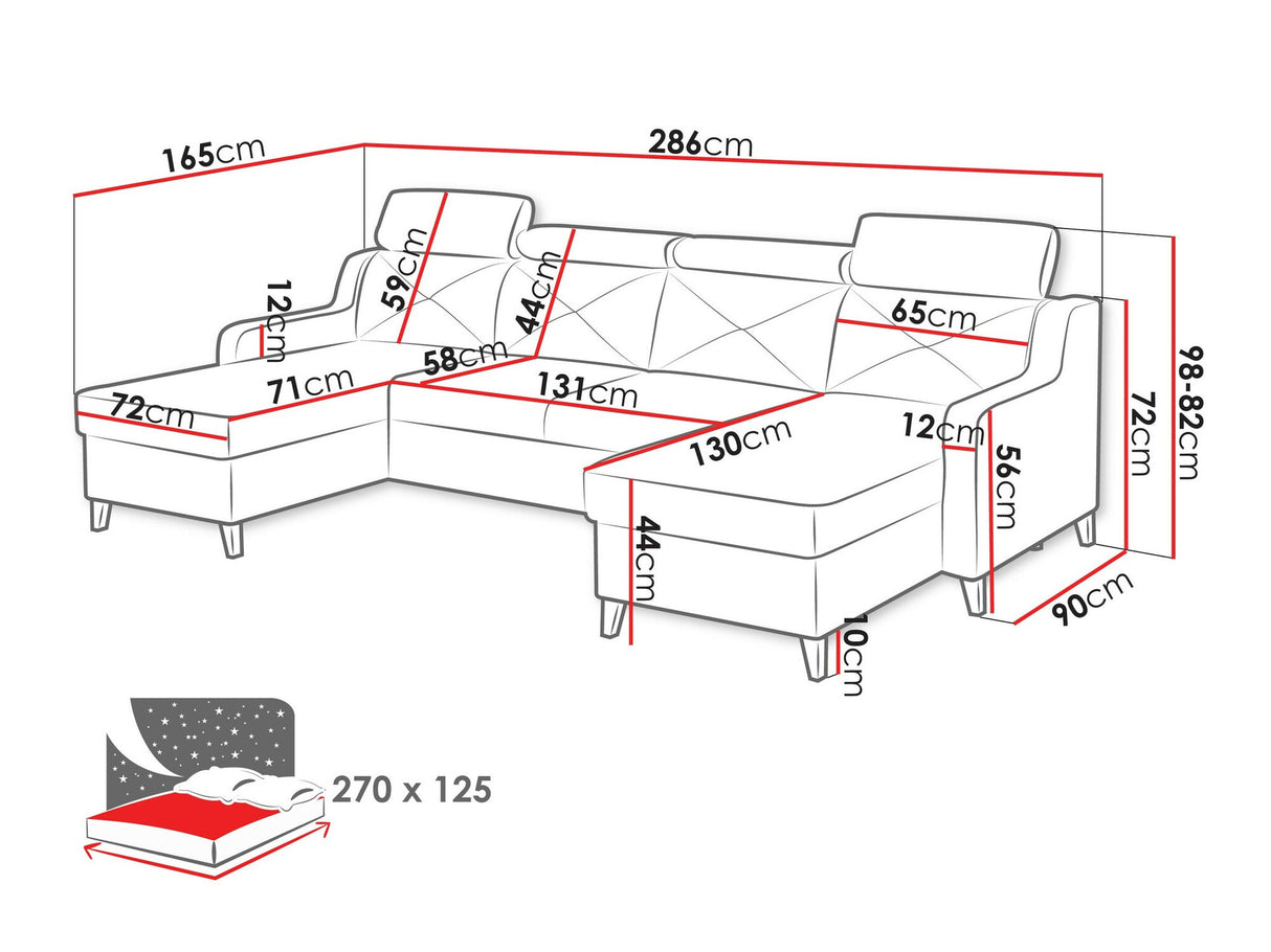 Sarokkanapé Narożnik MARBELLA U, Szín: Paros 02