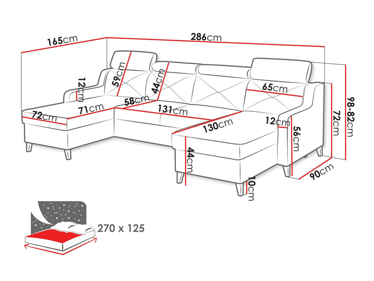 Sarokkanapé Narożnik MARBELLA U, Szín: Paros 05