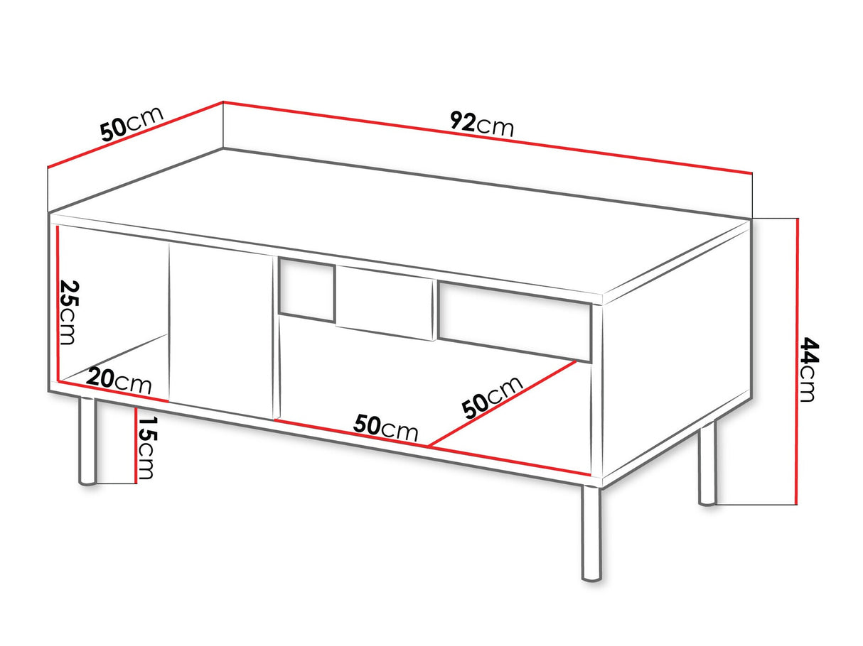 Dohányzóasztal Ława ARUBA Kasmír
