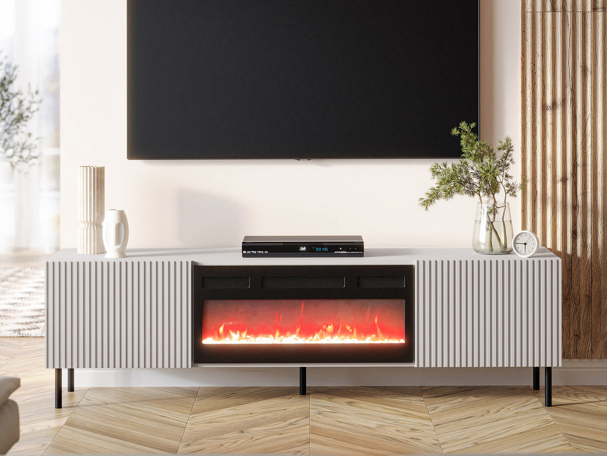 TV-állvány Szafka RTV ARUBA 2D Kasmír, Kandalló: Igen