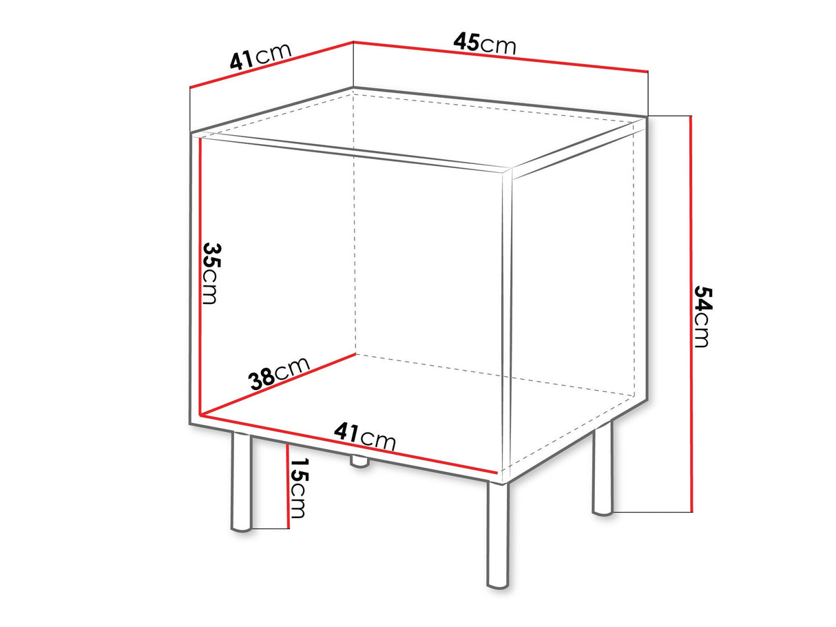 Éjjeliszekrény szett Stolik nemcny ARUBA 2 szt. Kasmír