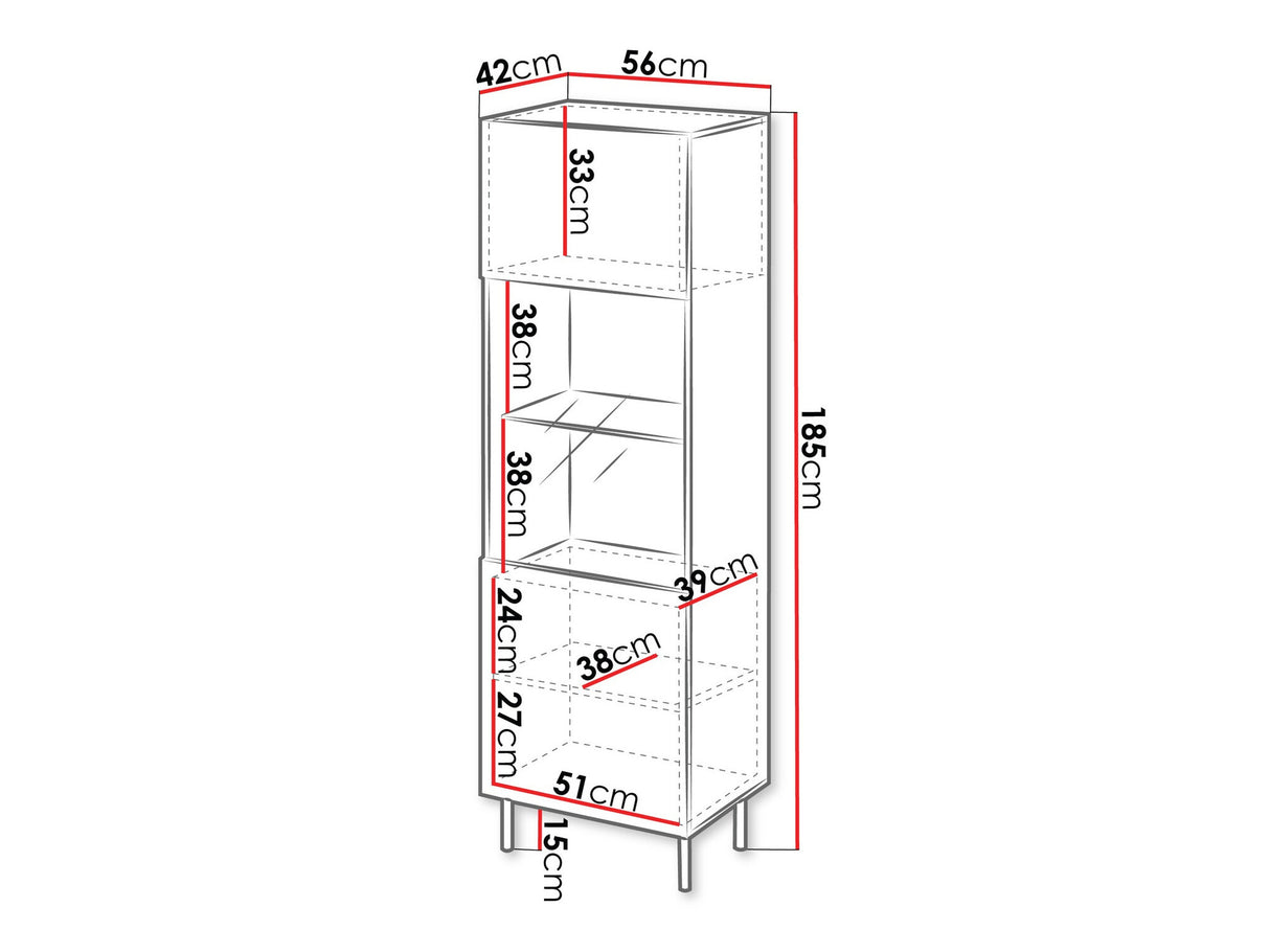 Könyvespolc Witryna ARUBA Kasmír