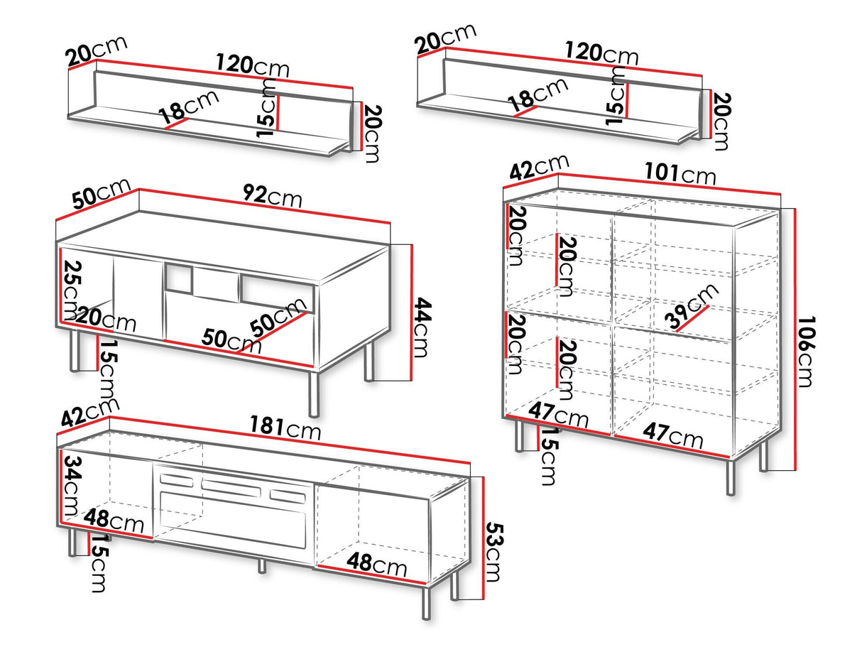 Nappali szett Meble ARUBA V Kasmír