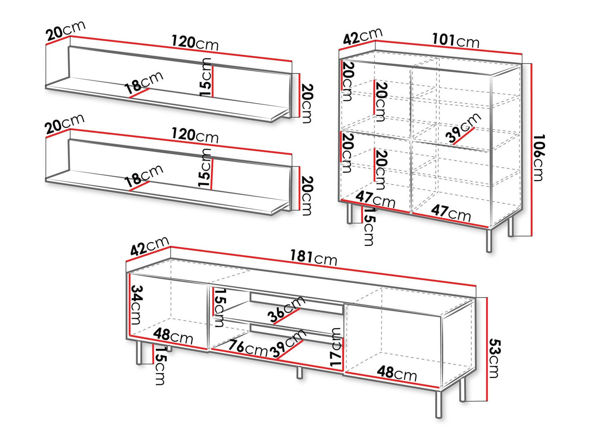 Nappali szett Meble ARUBA IV Kasmír