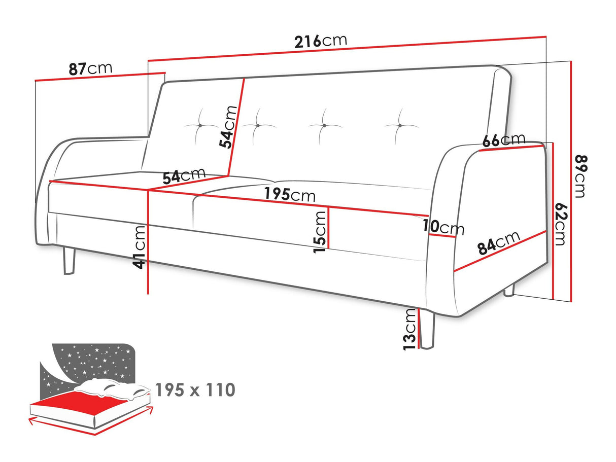 Kanapéágy Kanapa INGRID Soul 17