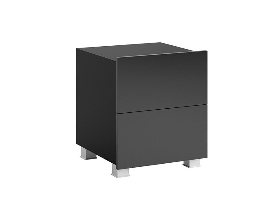 Éjjeliszekrény Calabrini (Bralani BR06), Szín: Fekete + Fényes fekete