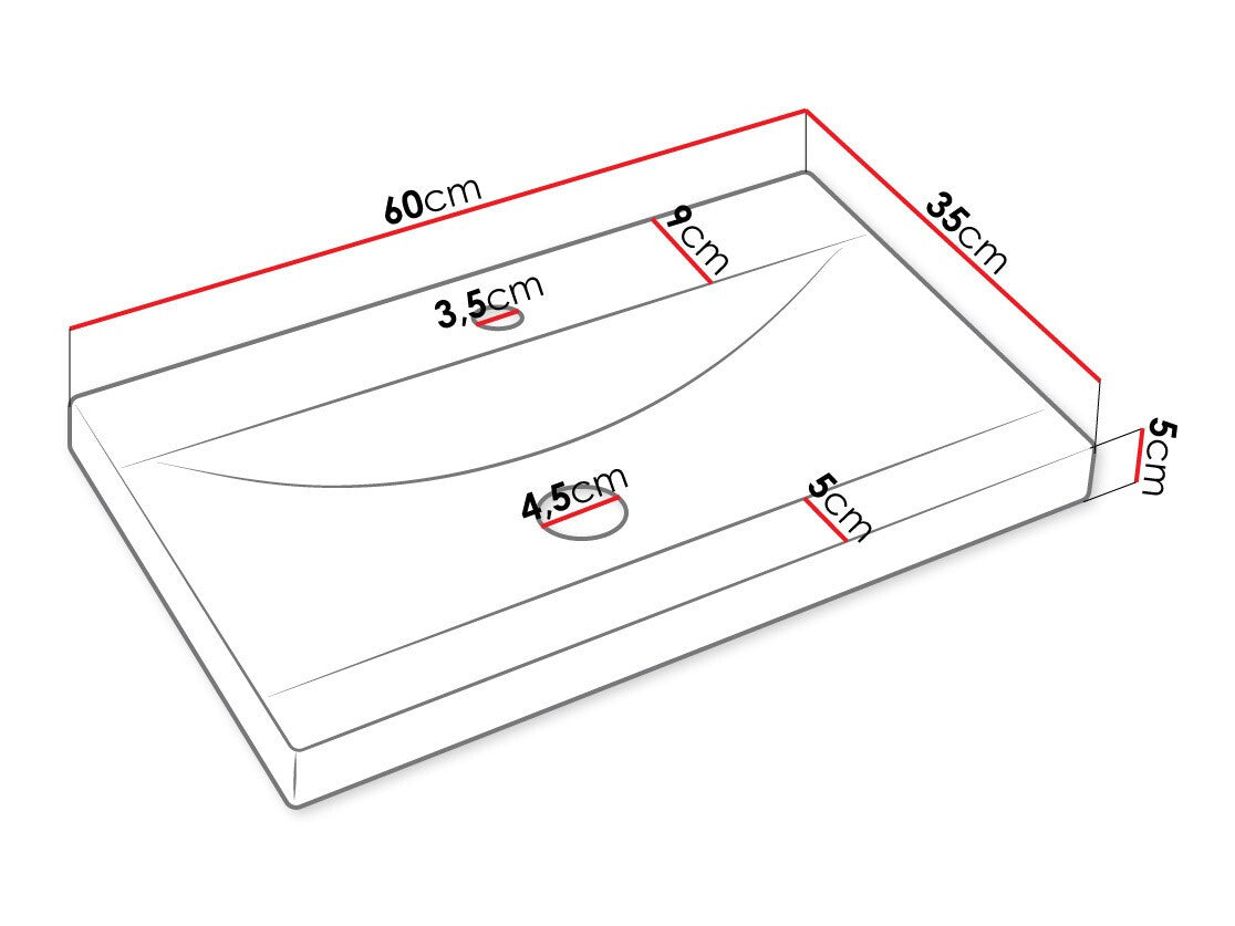 Fürdőszoba garnitúra Meble łazienkowe z umywalką CYPRUS, Szín: Matera szürke + Gesztenye