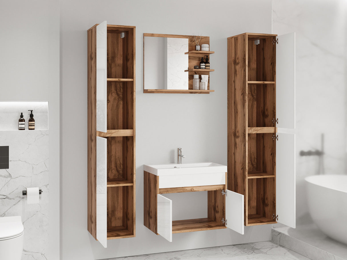 Fürdőszoba garnitúra Meble łazienkowe z umywalką CYPRUS XL, Szín: Matera szürke + Gesztenye