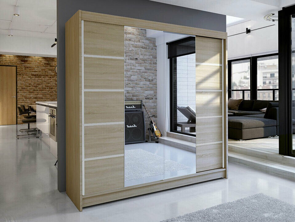 Gardróbszekrény Talin V (Bárasztalr V), Szín: Sonoma tölgy, Led világítás: Nem