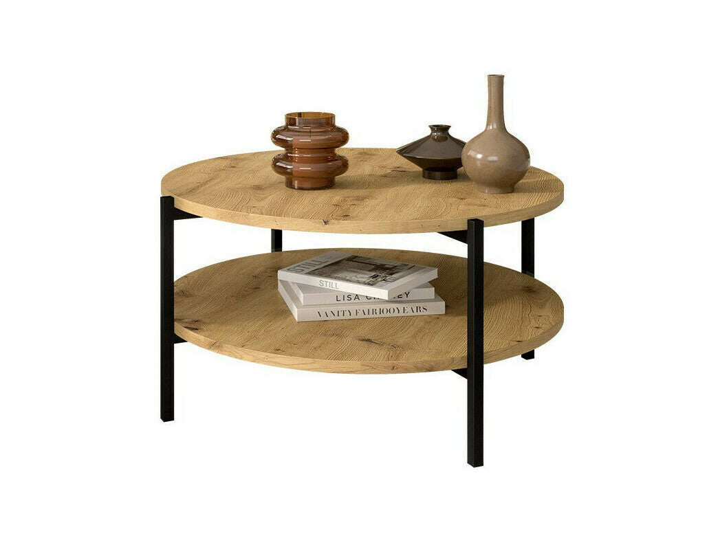 Dohányzóasztal SIGMA B02, Szín: Artisan tölgy + Fekete