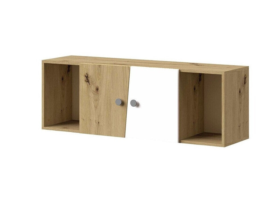 Fali szekrény Nero 13 (Wurak), Szín: Artisan tölgy + Fehér + Szürke