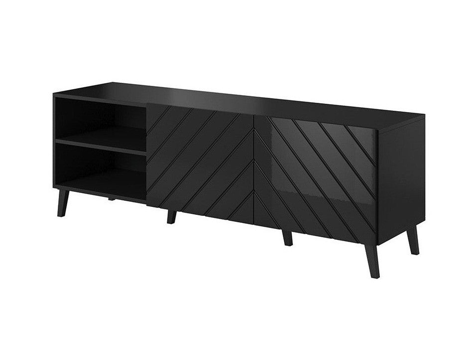 TV-állvány ABETO 150 (Zitok 150), Szín: Fekete + Fényes fekete